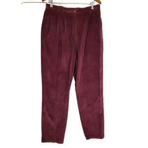 Liz Claiborne Vintage Corduroy Pants Women Size 14 Purple 90s Cottage Boho Retro